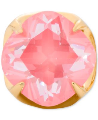 Gold-Tone Color Cubic Zirconia Stud Earrings