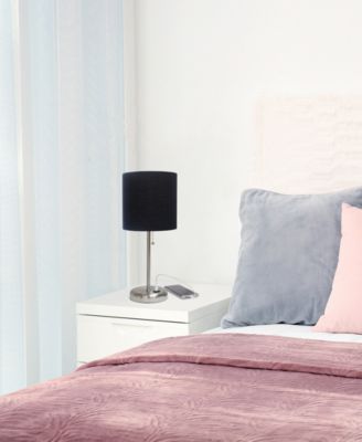 Oslo 19.5" Contemporary Bedside USB Port Feature Standard Metal Table Desk Lamp 