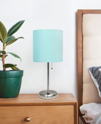 Oslo 19.5" Contemporary Bedside USB Port Feature Standard Metal Table Desk Lamp 