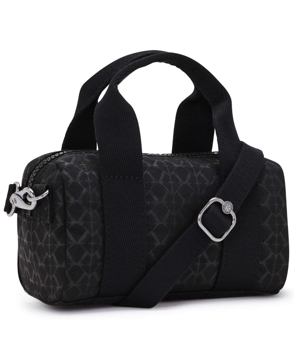 Shop Kipling Bina Mini Nylon Crossbody Handbag In Signature Embossed