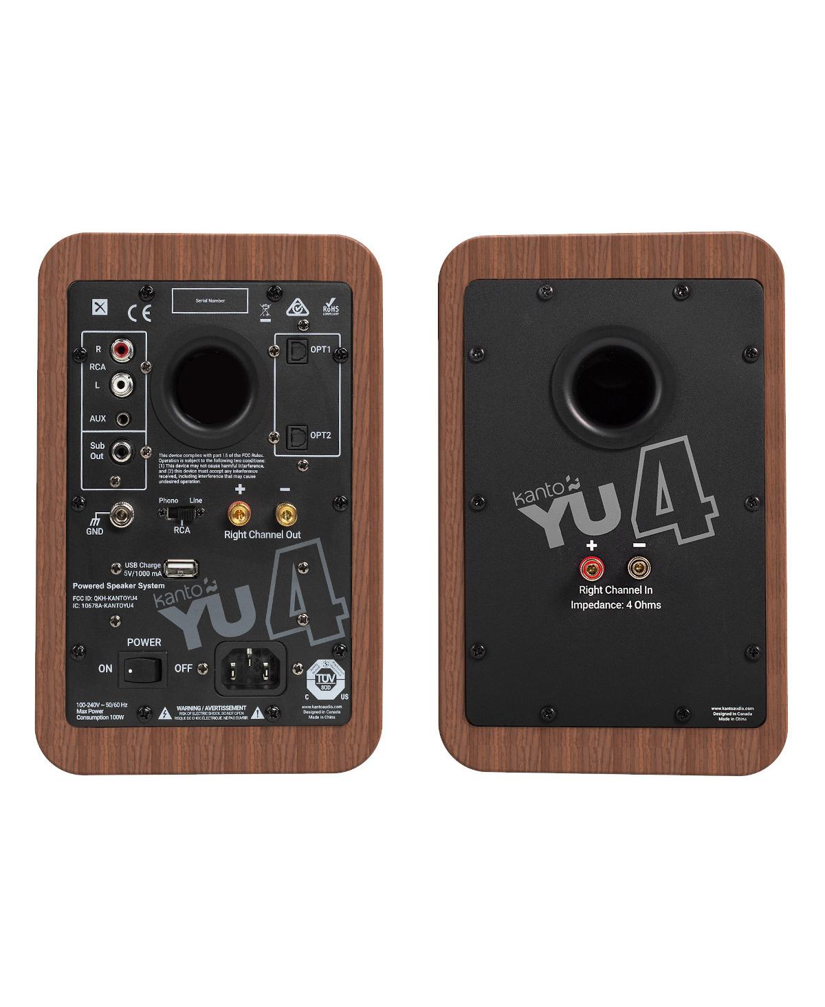 Kanto YU4 Powered Bookshelf Speakers with Built-In Bluetooth - Pair