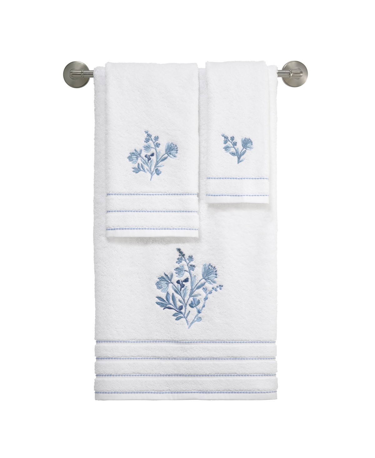 Shop Izod Mystic Floral 3-pc. Towel Set In White