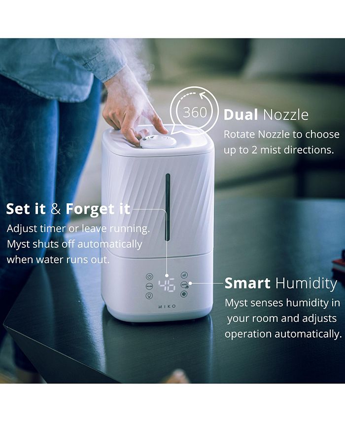 Miko Ultrasonic Humidifier with Cool and Warm Mist Macy