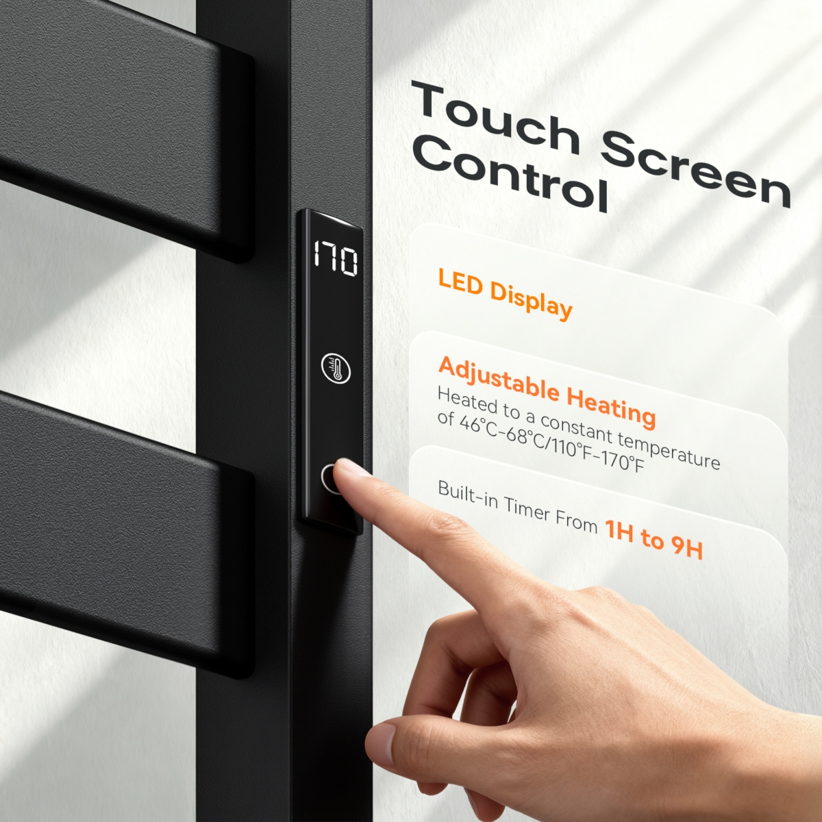 Bathroom Wall Cabinet with Towel Bar and Adjustable Shelf