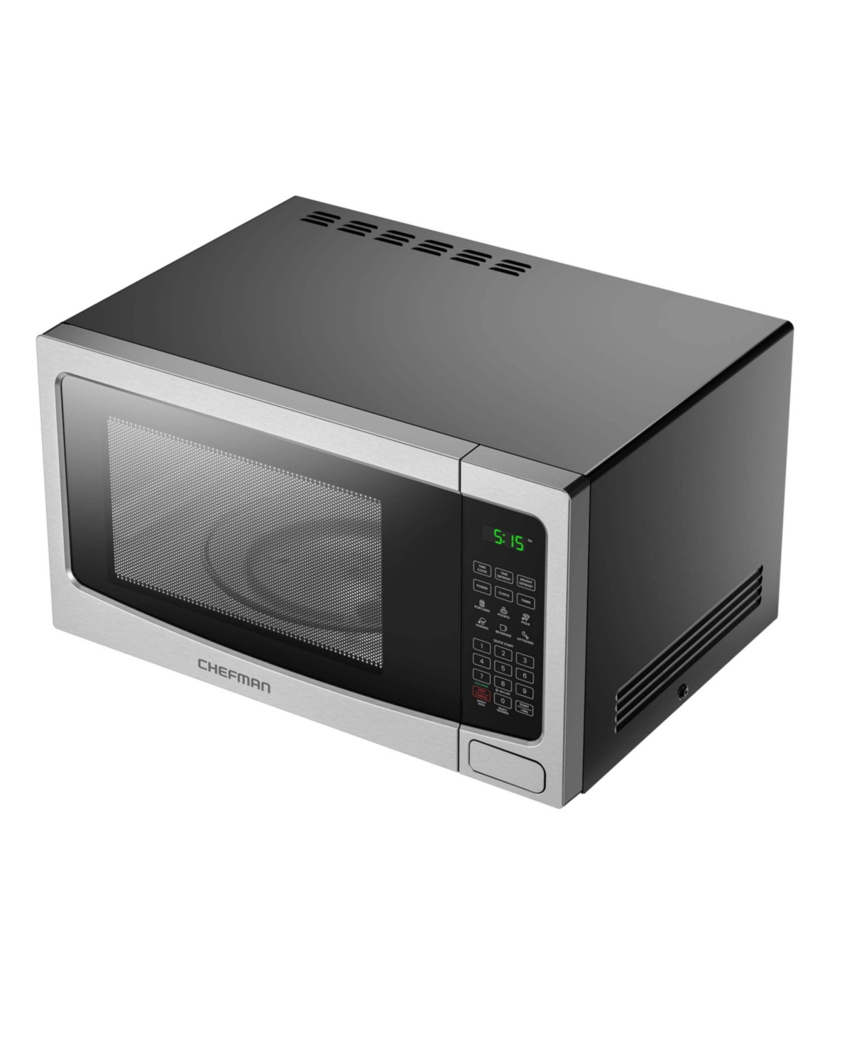 Shop Chefman .1.1 Cubic Feet Microwave In Stainless