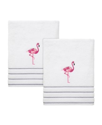 Two Flamingo Bath Towels high quality & Hand Towels