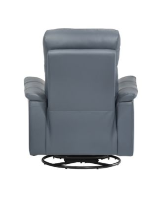 White Label Emillia 36" Leather Swivel Glider Reclining Chair