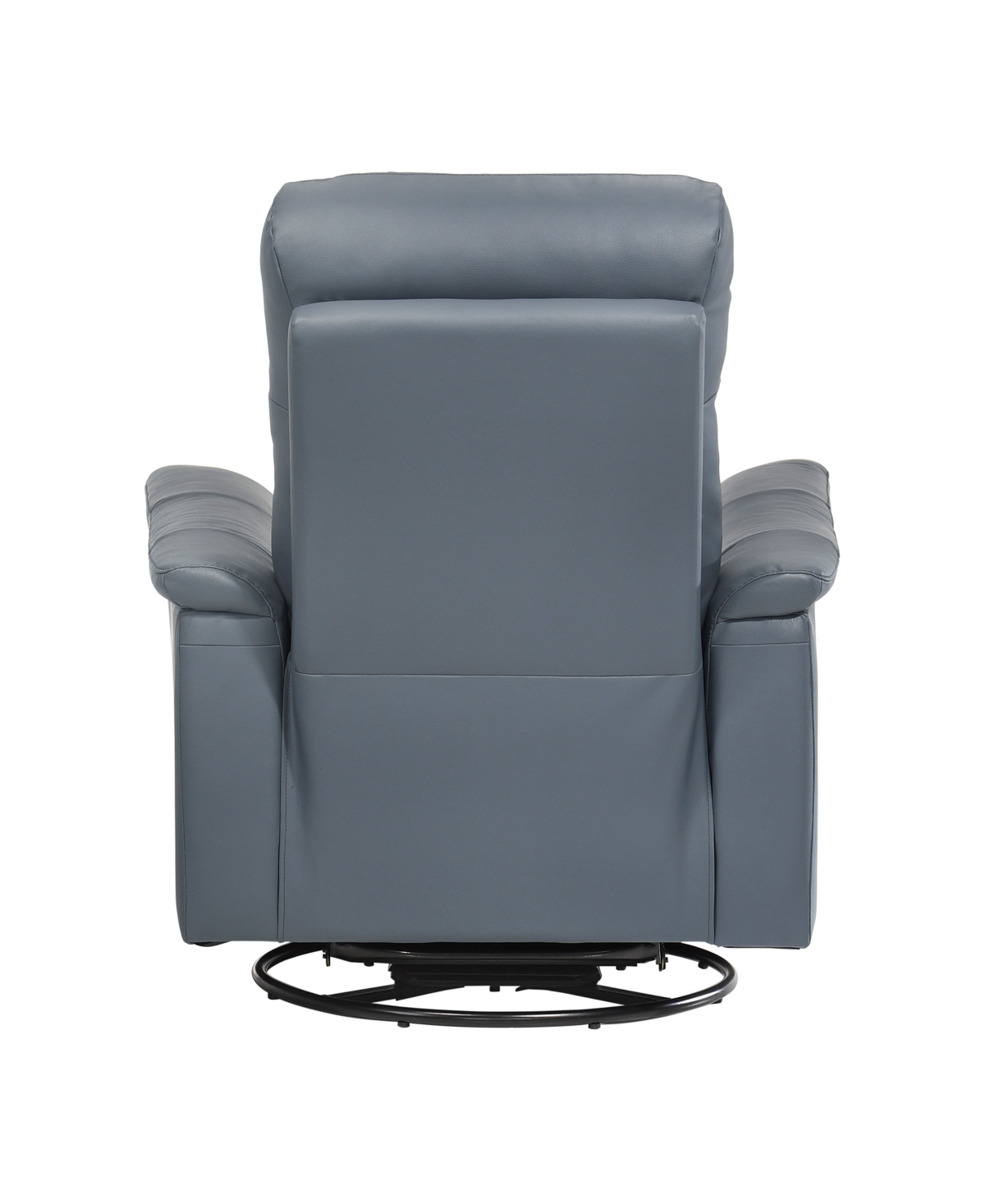 Homelegance White Label Emillia 36" Leather Swivel Glider Reclining Chair In Gray