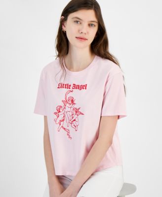 Rebellious One - Juniors' Little Angel Graphic-Print Tee