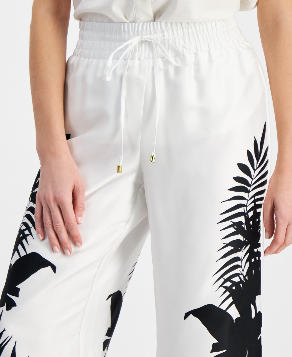 Shop Inc International Concepts Petite Printed Wide-leg Pants, Created For Macy's In Kate Palm