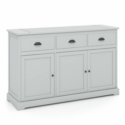 3 Drawers Sideboard Buffet Storage with Adjustable Shelves