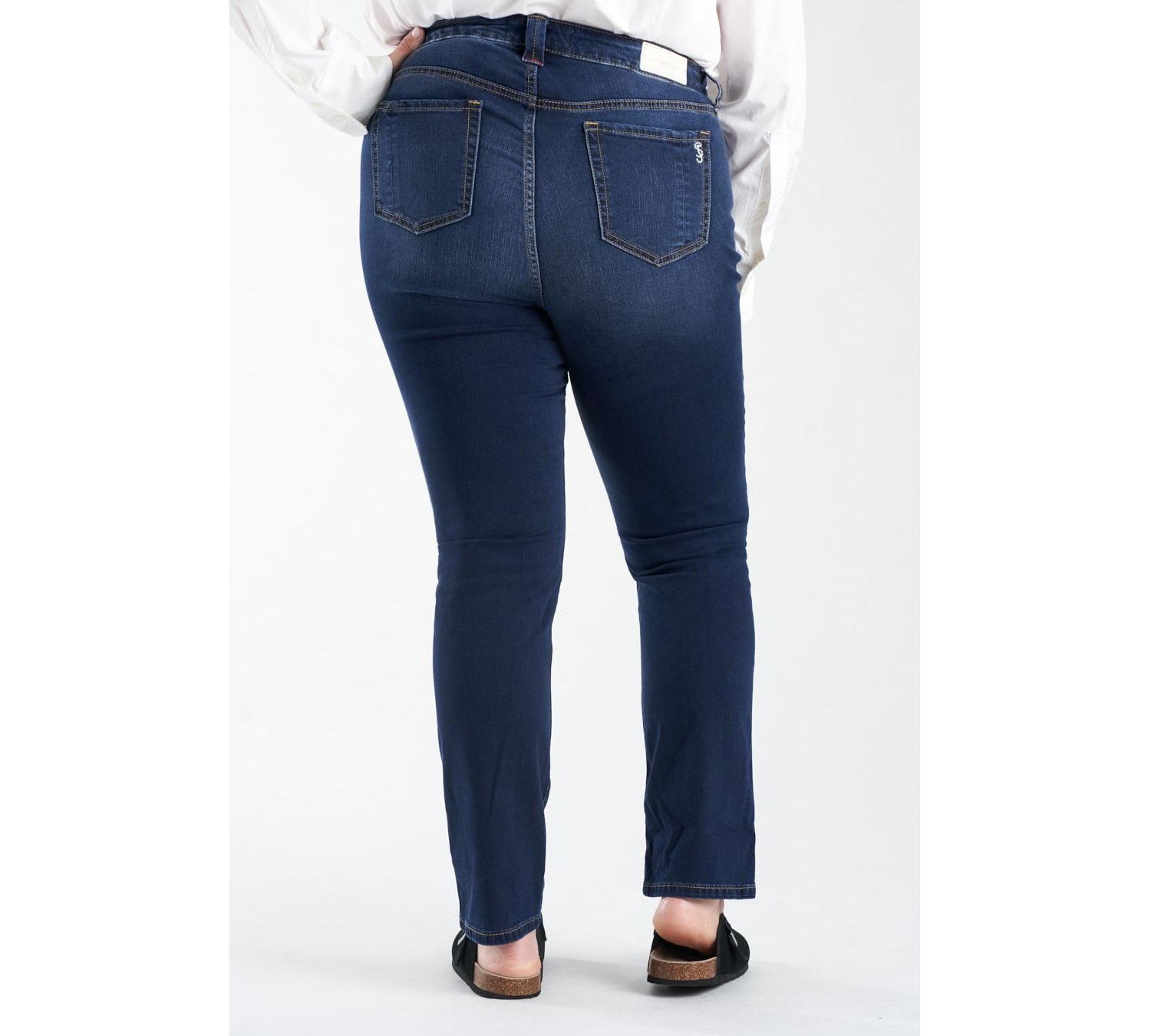 Plus Size High Rise Straight Jeans