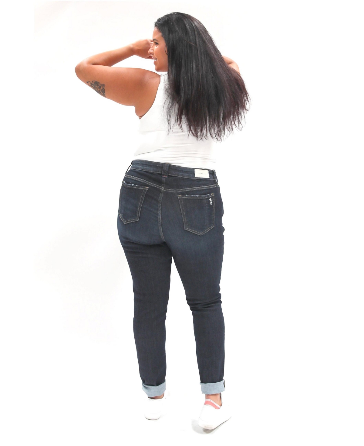 Slink Jeans Plus Size High Rise Ankle Skinny Jeans
