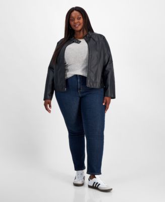 macy I.N.C. International Concepts Plus Size Mid-Rise Pull-On Capri