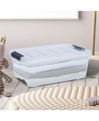 Sturdy Plastic Latch Stack Storage Tubs Box