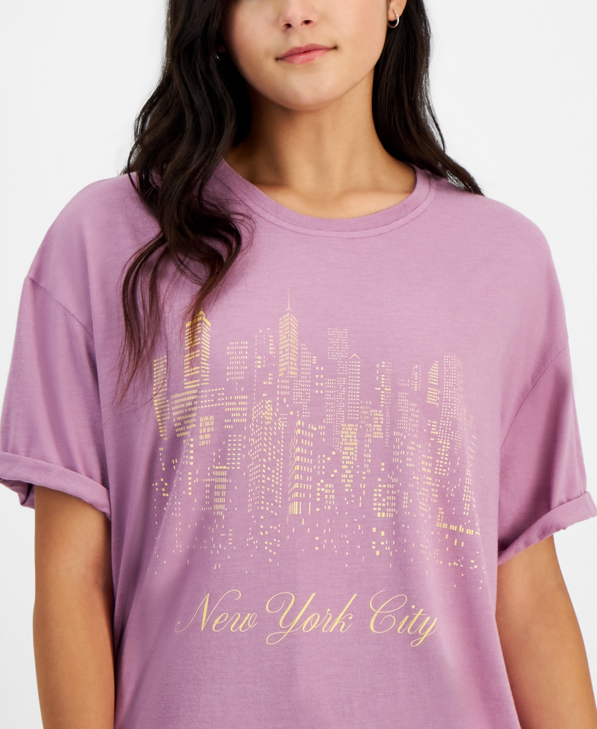 Grayson Threads, The Label Juniors' Nyc Skyline Graphic T-Shirt
