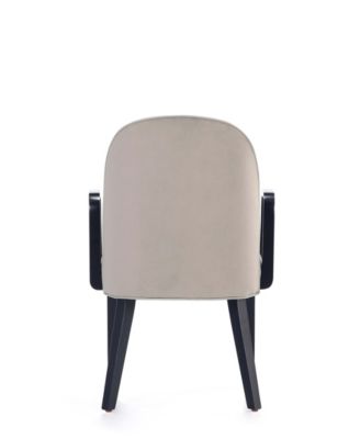 Hillman Leatherette and Velvet Upholstered Dining Armchair