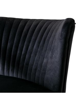 25" Wide  Velvet Upholstered Tufted, Metal Legs Accent Chair