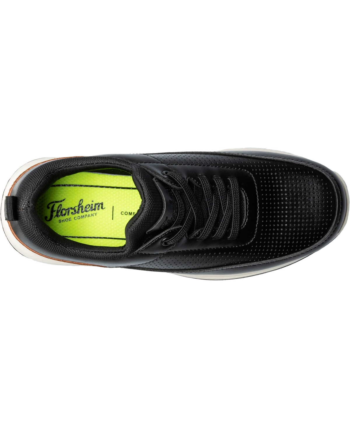 Shop Florsheim Boys Satellite Jr. Perf Elastic Lace Slip On Sneaker In Black