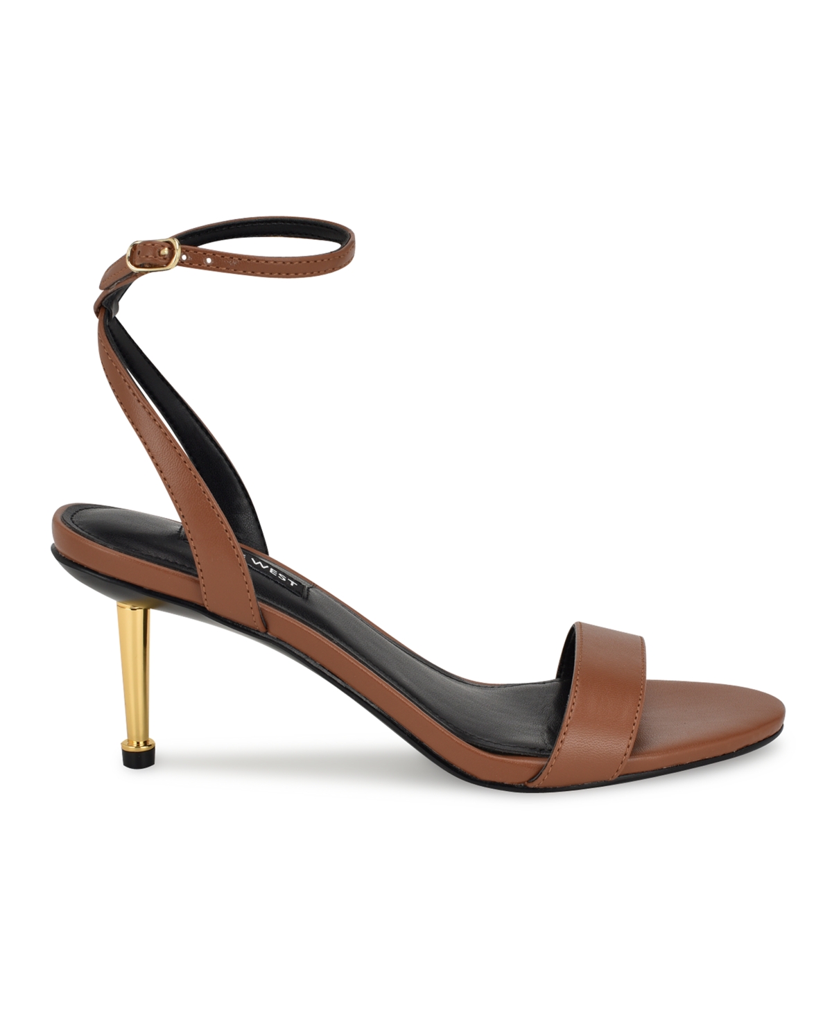Nine West Reina Ankle Strap Sandal In Medium Brown