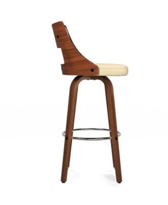 Dallyn Swivel Bar Stool (Set of 2) in Cream Pu Leather