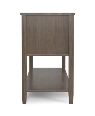 Ela Solid Wood Console Table in Smoky Brown