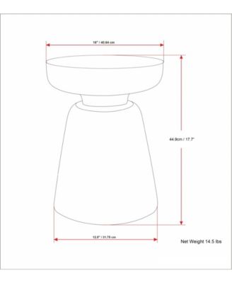 Robbie Solid Mango Wood Accent Table in Distressed White Wash