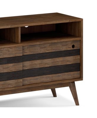Clarkson Solid Acacia Wood Tv Stand in Rustic Natural Aged Brown For TVs up to 60 inches