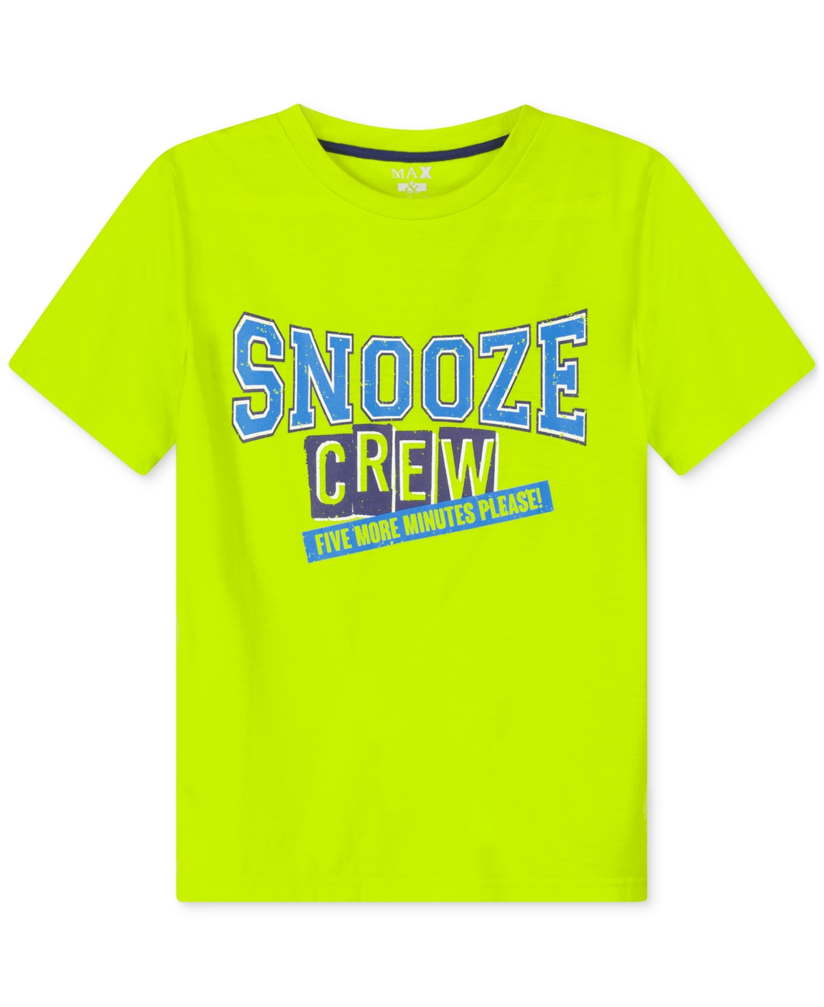 Max and Olivia Boys 2-Pc.Snooze Tee & Short Pajama Set - Lime