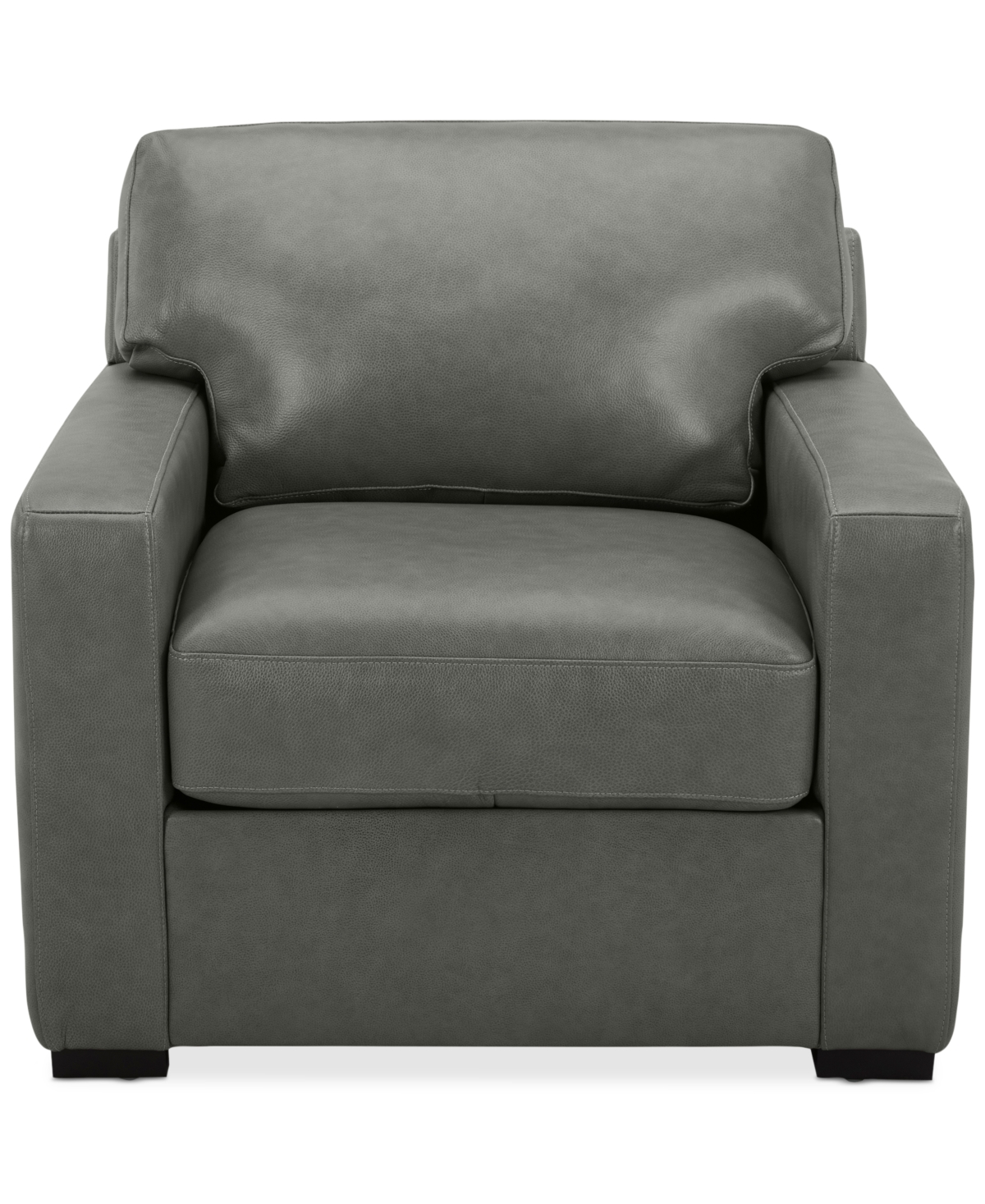 Shop Macy's Radley 38" Leather Chair, Created For  In Anthracite
