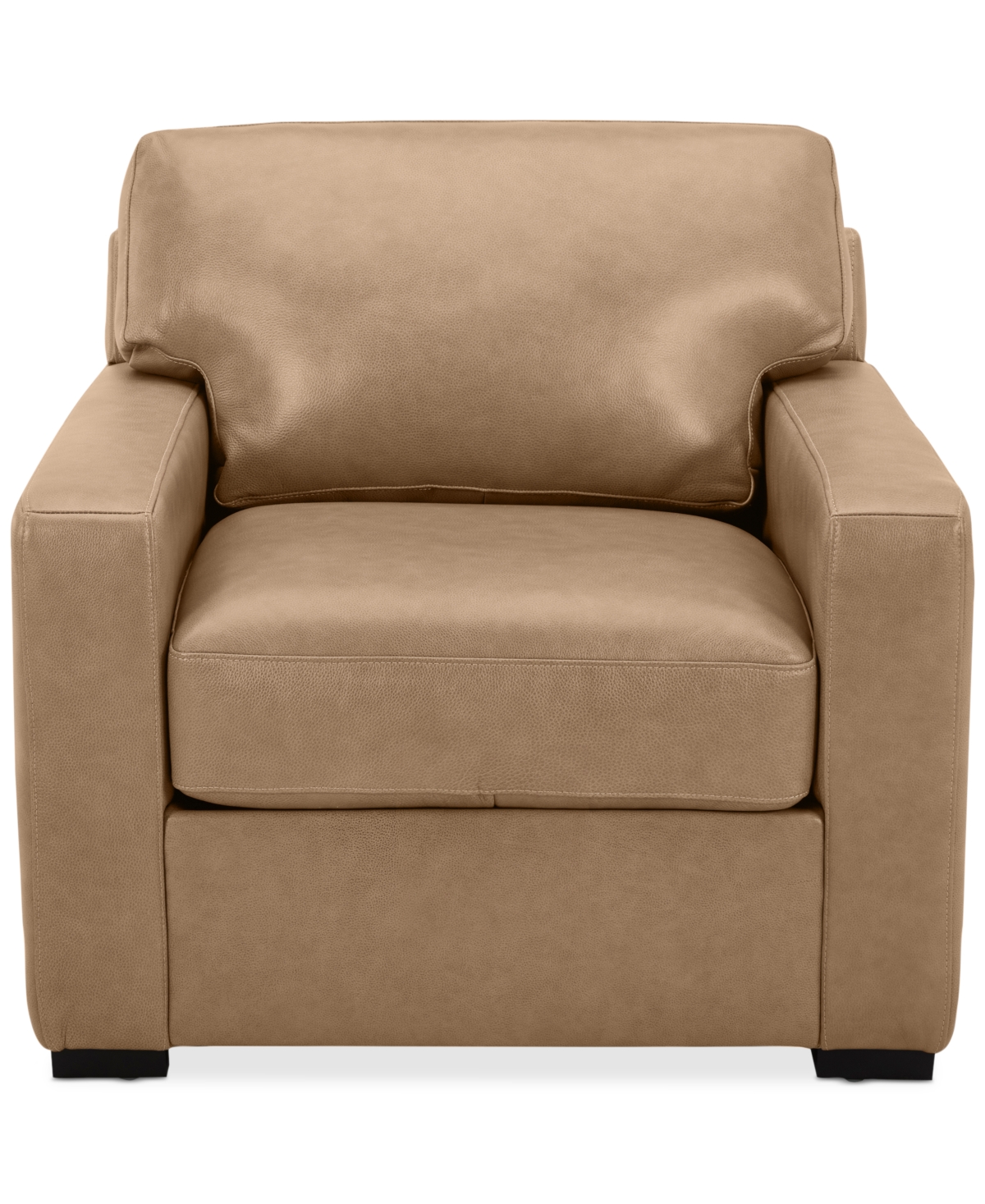 Shop Macy's Radley 38" Leather Chair, Created For  In Light Natural