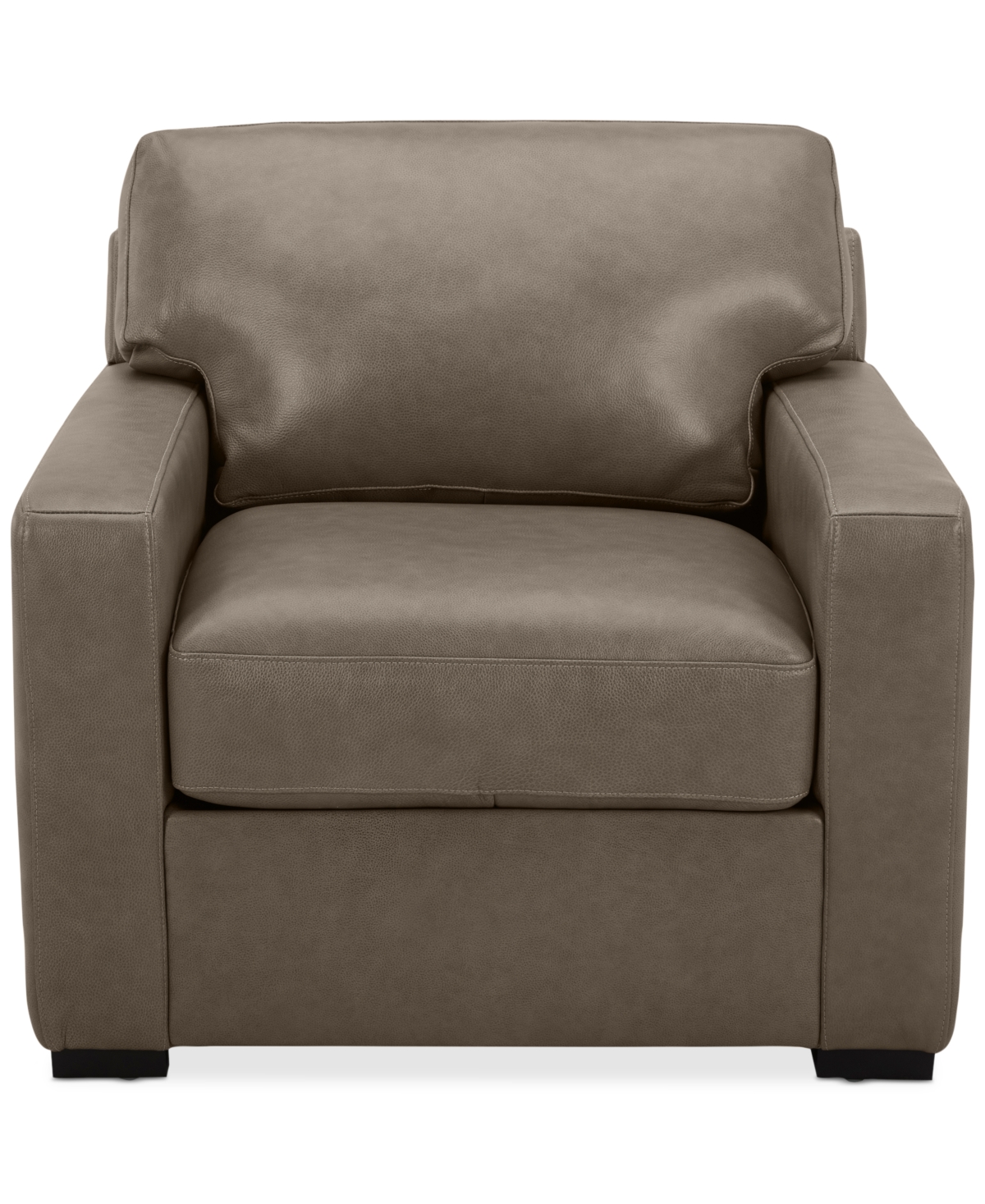 Shop Macy's Radley 38" Leather Chair, Created For  In Medium Brown