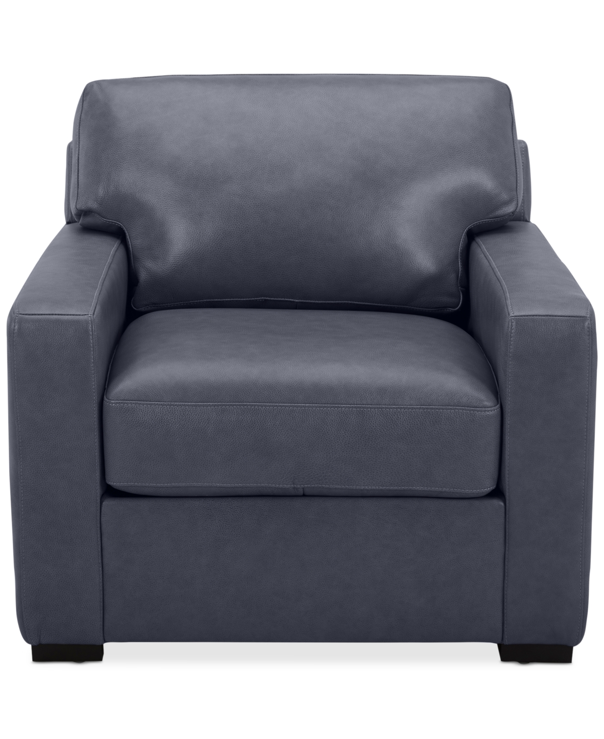 Shop Macy's Radley 38" Leather Chair, Created For  In Slate Grey