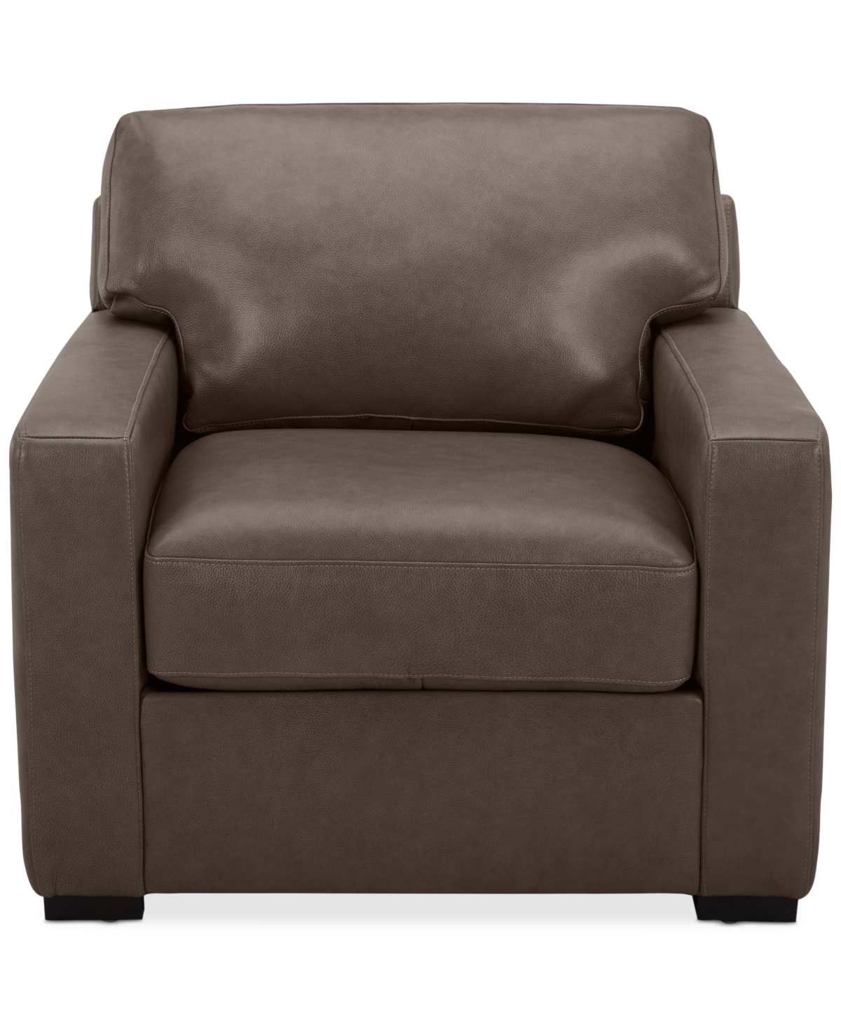 Shop Macy's Radley 38" Leather Chair, Created For  In Chocolate