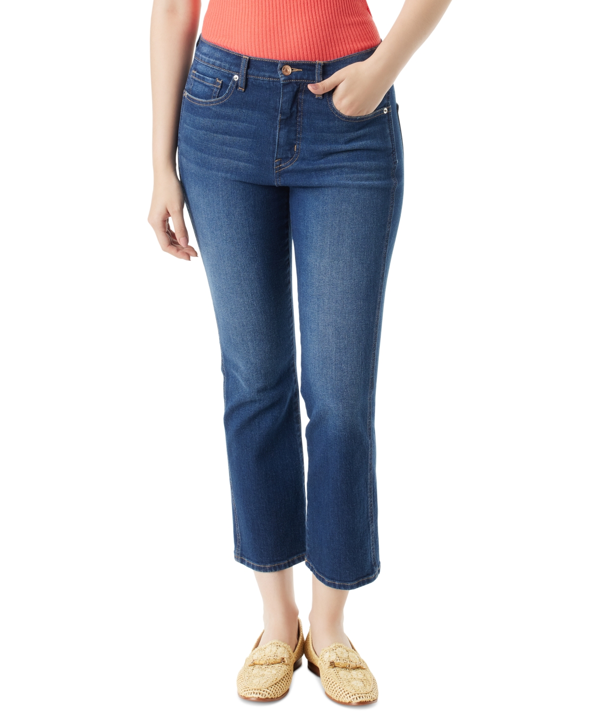 Women's Linnie High-Rise Kick-Flare Cropped Denim Jeans - Haven