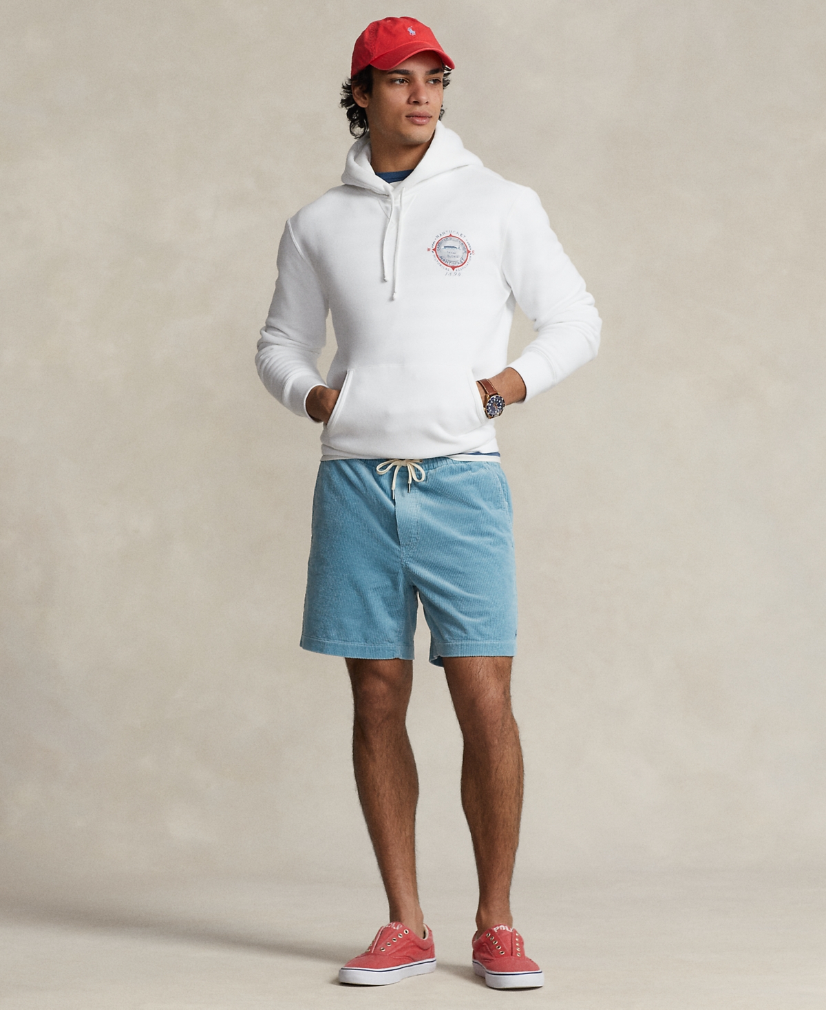 Shop Polo Ralph Lauren Men's 6-inch Polo Prepster Corduroy Shorts In Blue Note
