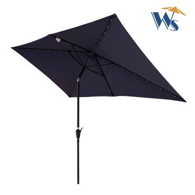 Streamdale 10ft Patio Solar LED Umbrella w/ Crank