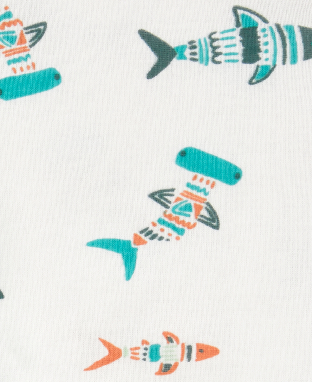 Shop Carter's Baby Boys 3-pc. Fish Little Sleeveless T-shirt, Bodysuit & Stripe Shorts Set In Teal