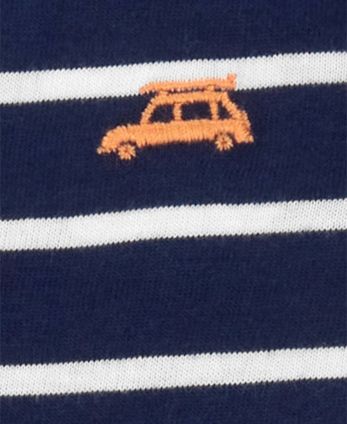 Shop Carter's Baby Boys Car Stripe Cotton Romper In Navy