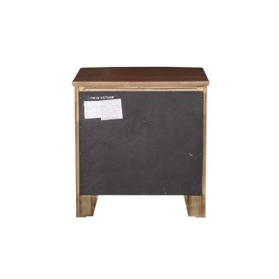 Streamdale 3-Drawer Nightstand in Dark Cherry Finish