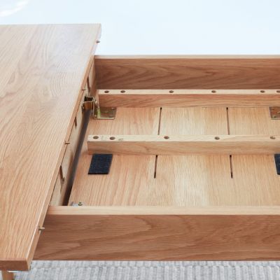 Streamdale Solid Oak Round Dining Table for 6-8 People