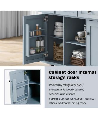 Multifunctional Storage and Wheels Kitchen Cart