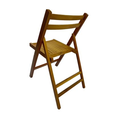Folding Slatted Event Chair, Set of 4