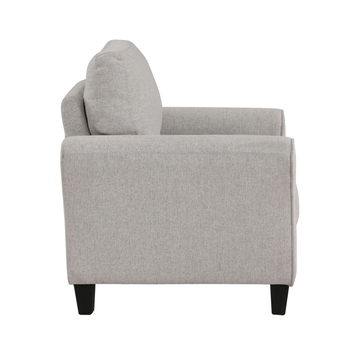 Simplie Fun Modern Transitional Sand Hued Textured Fabric Upholstered 1 Piece Chair Attached Cushion Living