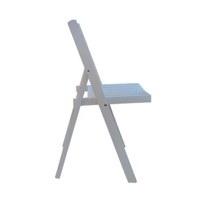  Foldable Slatted Wood Event Chair Set (4)