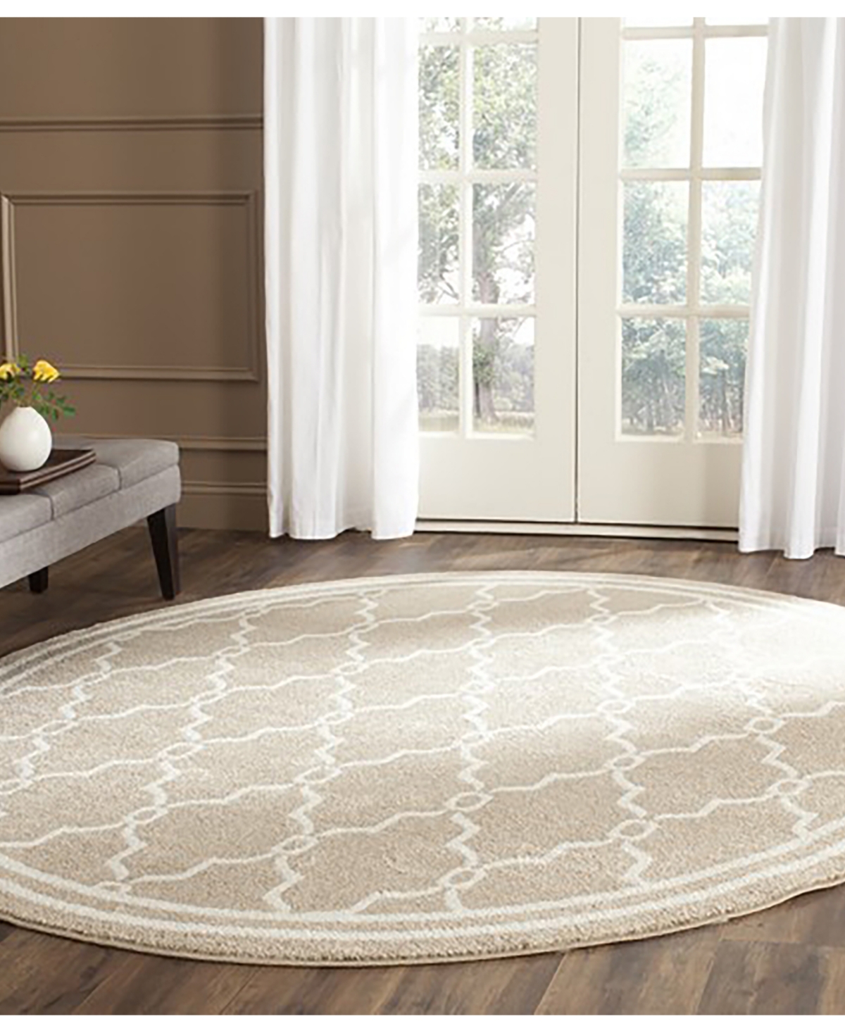 Safavieh Amherst AMT414 Wheat andRound Area Rug - Beige