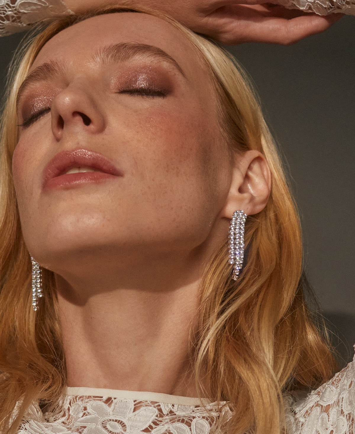 Eliot Danori Silver-Tone Cubic Zirconia Chandelier Earrings, Created for Macy's