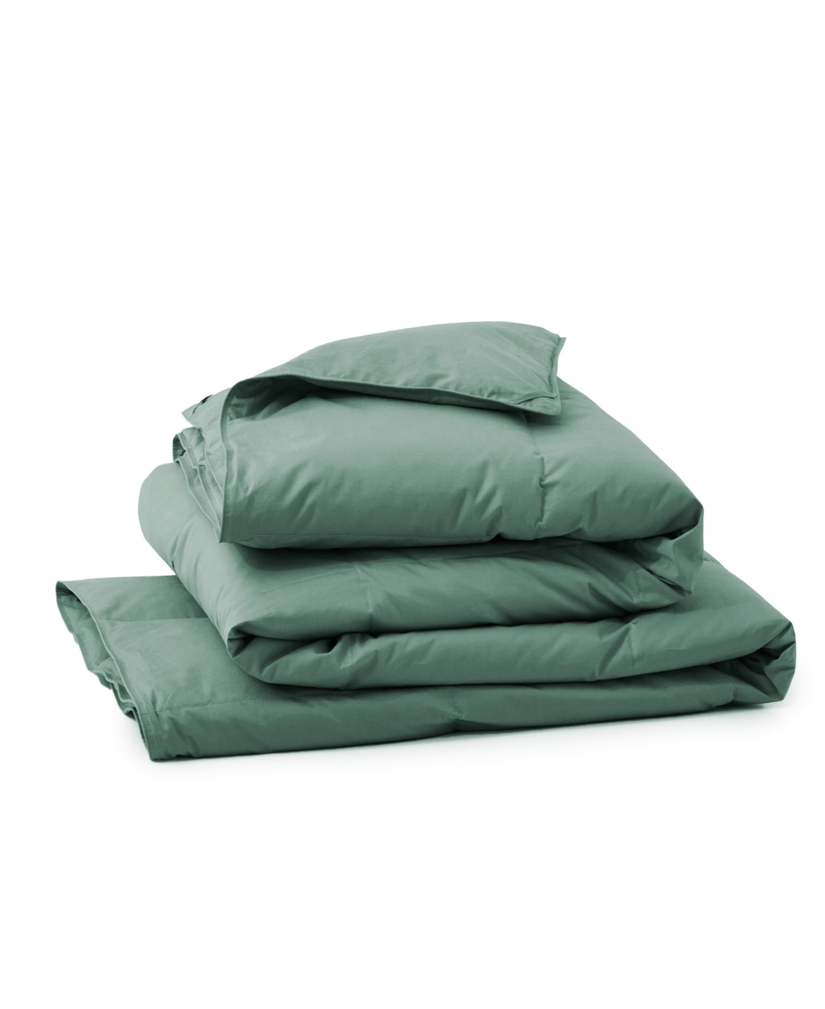 Shop Unikome Cotton Goose Down Feather Fiber Comforter, Twin In Green