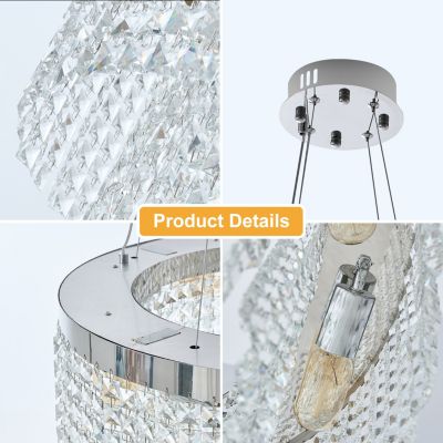 Modern Crystal Chandelier For Living-Room Round Cristal Lamp Luxury Home Decor Light Fixture