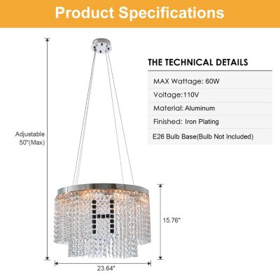 Modern Crystal Chandelier For Living-Room Round Cristal Lamp Luxury Home Decor Light Fixture